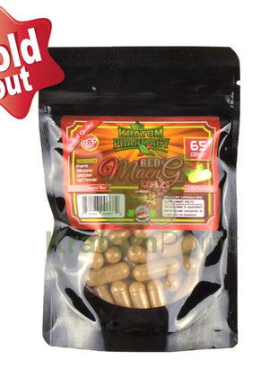 Kratom Pharmacy Red Maeng Da Capsules 65ct