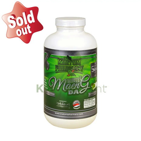 Kratom Pharmacy White Maeng Da, 500 count bottle