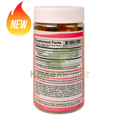 Kratom River 50mg Lemon Raspberry MIT Gummies 30ct