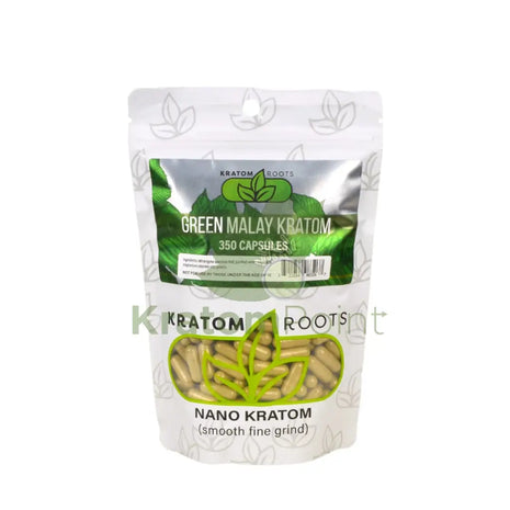 Kratom Roots Nano Green Malay 350 Capsules