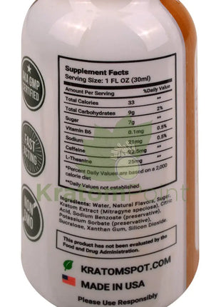 Kratom Spot Ultra Strength Kratom Shot Caffe Latte 60ml 1 bottle