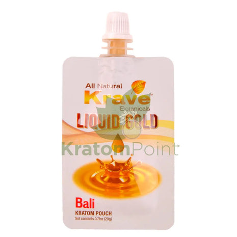 Krave Botanicals Liquid Gold Bali Kratom Pouches 20g