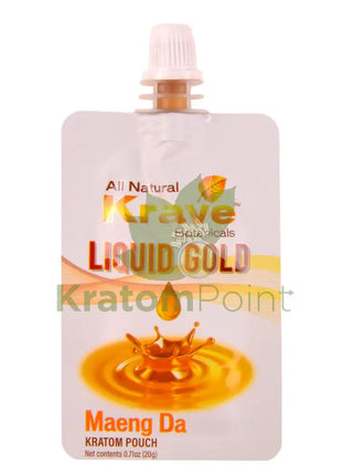 Krave Botanicals Liquid Gold Maeng Da Kratom Pouches 20g