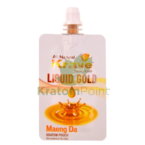 Krave Botanicals Liquid Gold Maeng Da Kratom Pouches 20g