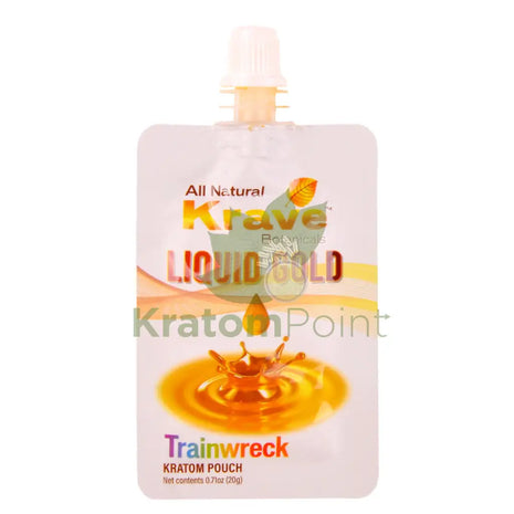 Krave Botanicals Liquid Gold Trainwreck Kratom Pouches 20g