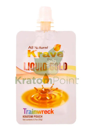 Krave Botanicals Liquid Gold Trainwreck Kratom Pouches 20g