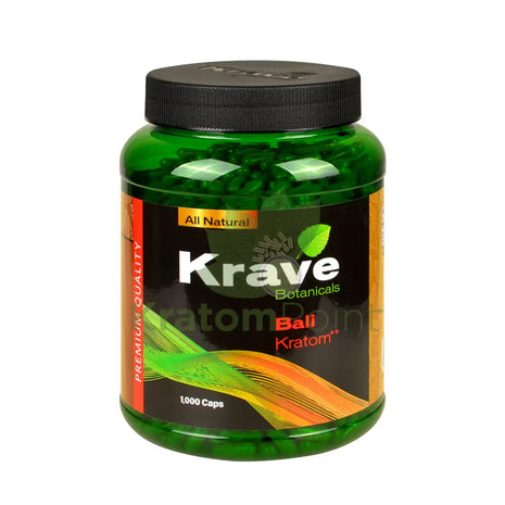 Krave Kratom Bali Capsules, 1000 count