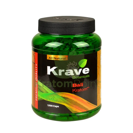 Krave Kratom Bali Capsules, 1000 count