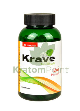 Krave Kratom Bali Capsules, 300 count