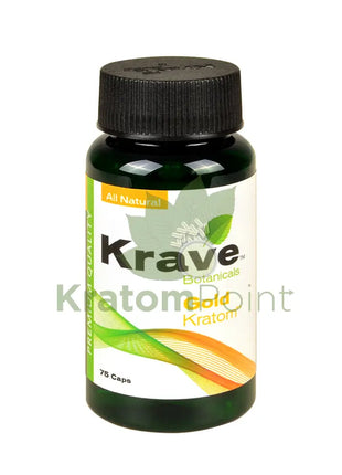 Krave Kratom Gold Capsules, 75 count