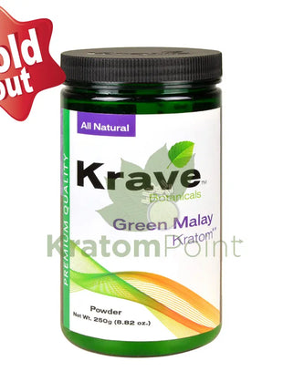 Krave Kratom Green Malay powder, 250 grams