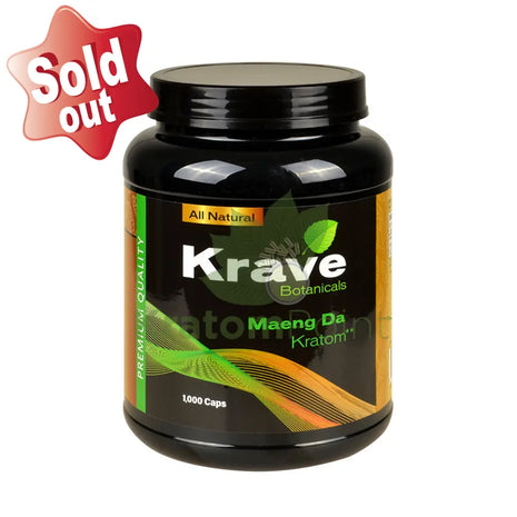 Krave Kratom Maeng Da Capsules, 1000 count