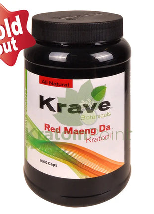 Krave Kratom Red Maeng Da Capsules 1000 count