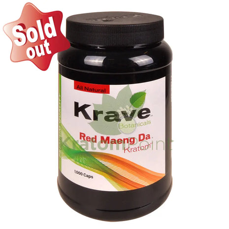 Krave Kratom Red Maeng Da Capsules 1000 count