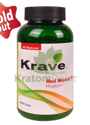 Krave Kratom Red Maeng Da Capsules 300 count