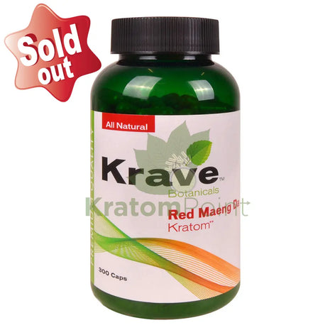 Krave Kratom Red Maeng Da Capsules 300 count