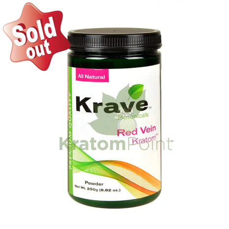 Krave Kratom Red Vein powder, 250 grams