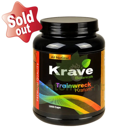 Krave Kratom Trainwreck Capsules, 1000 count