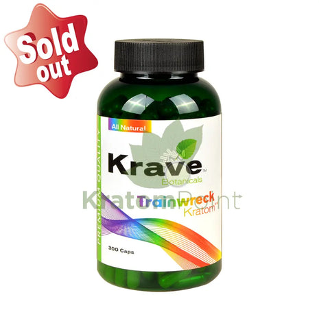 Krave Kratom Trainwreck Capsules, 300 count