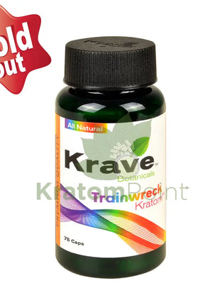 Krave Kratom Trainwreck Capsules, 75 count