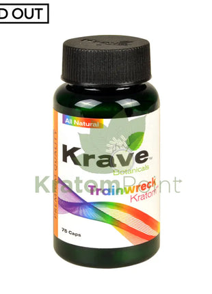 Krave Kratom Trainwreck Capsules, 75 count