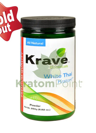 Krave Kratom White Thai powder, 250 grams