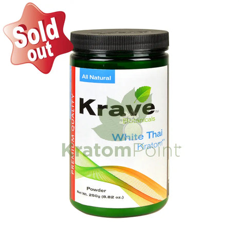 Krave Kratom White Thai powder, 250 grams