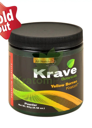 Krave Kratom Yellow Borneo powder, 60 grams