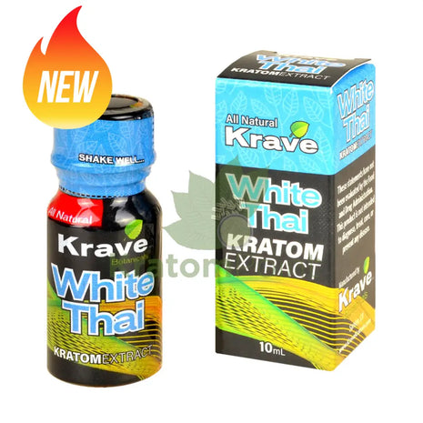Krave White Thai Kratom Extract, 10ml, 1 bottle