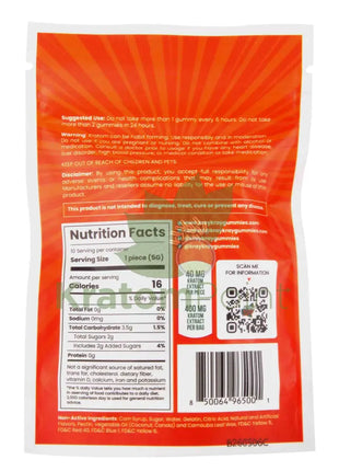 Kray Kray Classic Kratom Gummies 40mg 10ct