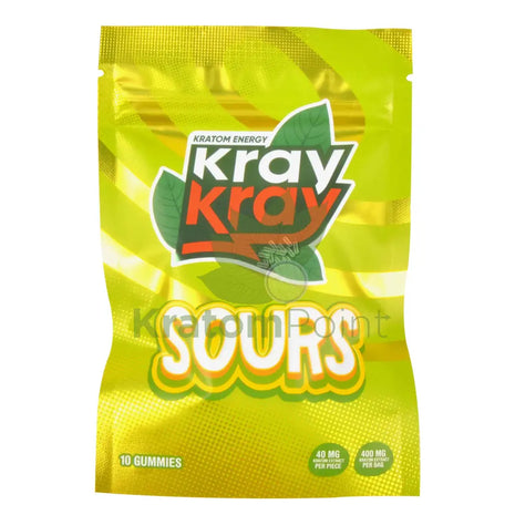 Kray Kray Sours Green Apple Kratom Gummies 40mg 10ct