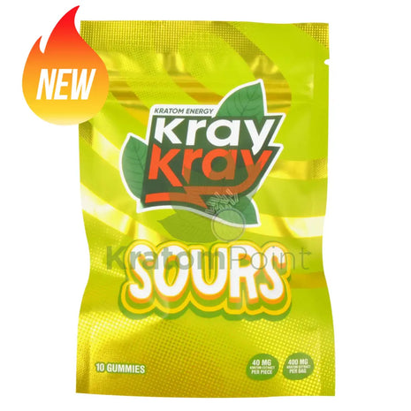 Kray Kray Sours Green Apple Kratom Gummies 40mg 10ct