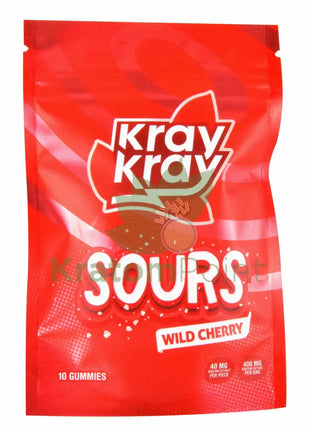 Kray Kray Wild Cherry Sours Kratom Gummies 40mg 10ct