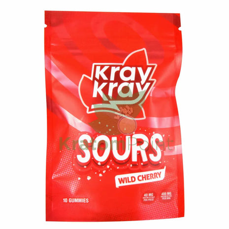 Kray Kray Wild Cherry Sours Kratom Gummies 40mg 10ct