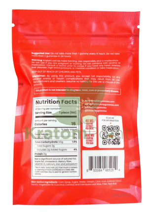 Kray Kray Wild Cherry Sours Kratom Gummies 40mg 10ct