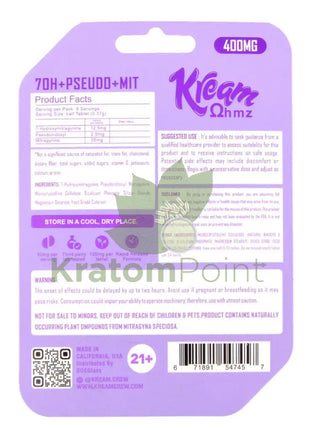 Kream Ohmz Grape 7-OH + Pseudo + MIT Tablets 4 count Hydroxy