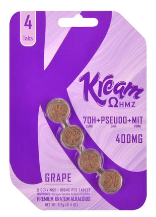 Kream Ohmz Grape 7-OH + Pseudo + MIT Tablets 4 count Hydroxy