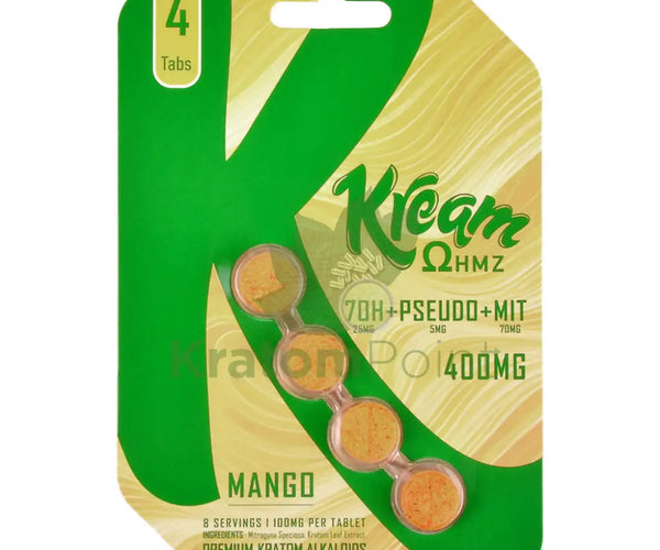 Kream Ohmz Mango 7-OH+Pseudo+MIT Tablets, 4 count