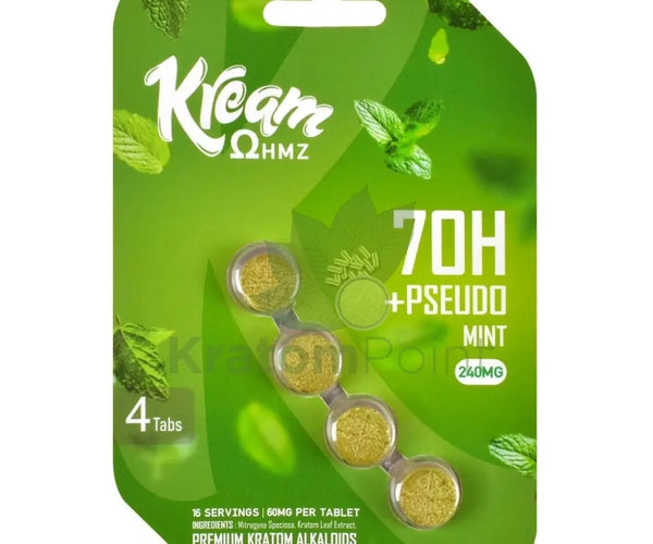 Kream Ohmz Mint 7-OH+Pseudo Tablets, 4 count