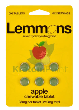 Lemons 7-Hydroxymitragynine Apple 6 Count Tablets Hydroxy