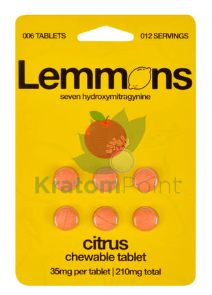 Lemons 7-Hydroxymitragynine Citrus 6 Count Tablets Hydroxy