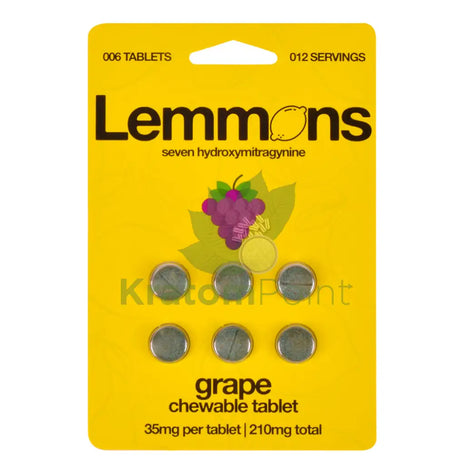 Lemons 7-Hydroxymitragynine Grape 6 Count Tablets Hydroxy