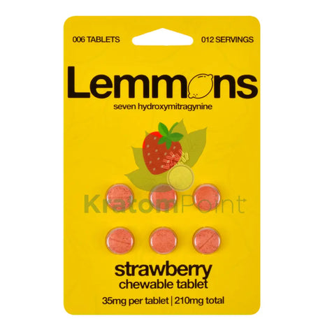 Lemons 7-Hydroxymitragynine Strawberry 6 Count Tablets Hydroxy