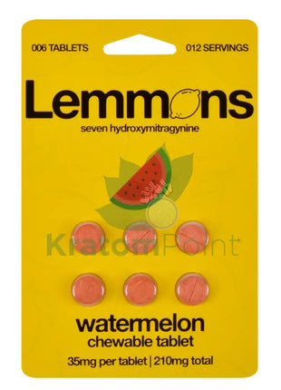 Lemons 7-Hydroxymitragynine Watermelon 6 Count Tablets Hydroxy