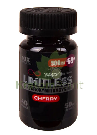Limitless Black Edition 50mg 7-OH Cherry Tablets 10 count Hydroxy