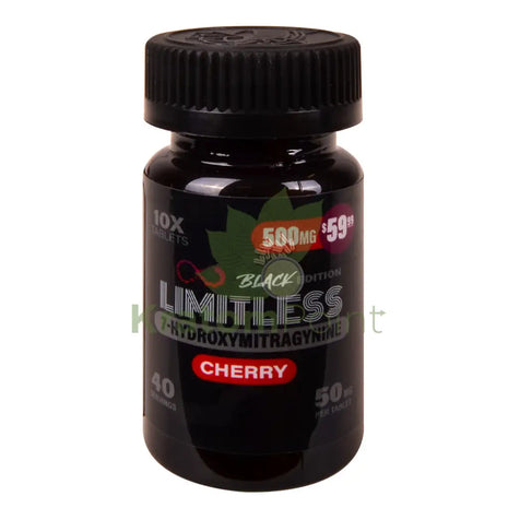 Limitless Black Edition 50mg 7-OH Cherry Tablets 10 count Hydroxy