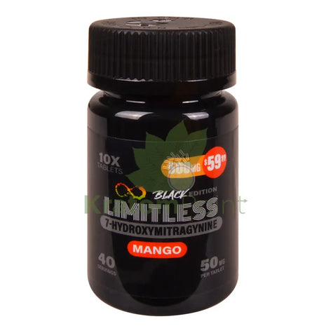 Limitless Black Edition 50mg 7-OH Mango Tablets 10 count Hydroxy