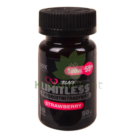 Limitless Black Edition 50mg 7-OH Strawberry Tablets 10 count Hydroxy