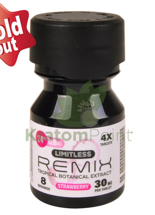 Limitless Remix Tropical Botanical Extract 30mg Strawberry 4ct kratom extract