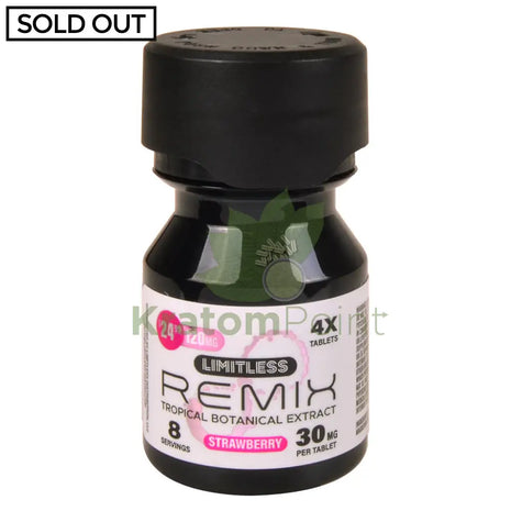 Limitless Remix Tropical Botanical Extract 30mg Strawberry 4ct kratom extract